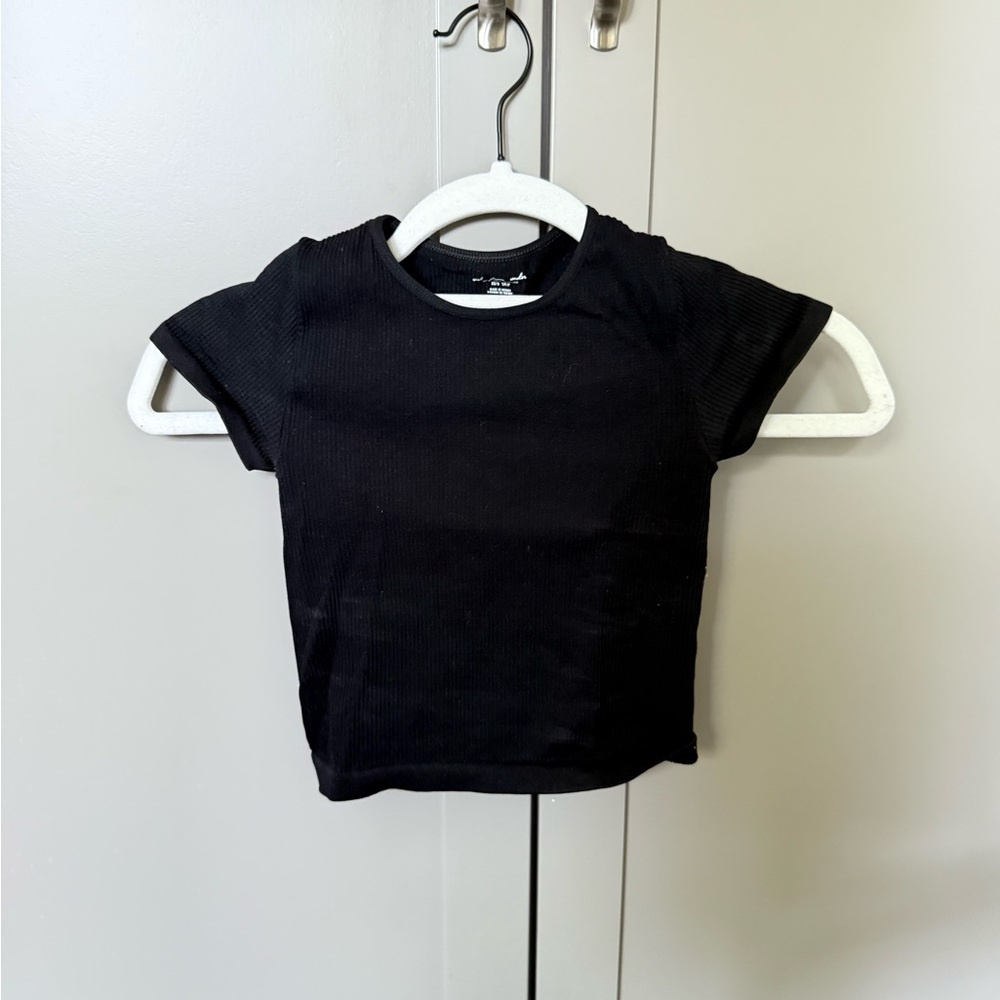 Urban Outfitters out from under Black seamless ribbed everyday Tee